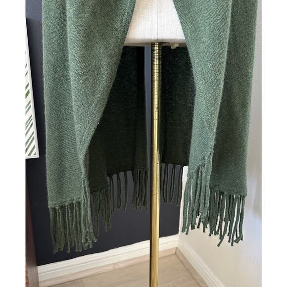 Elaine Turner Cashmere Open Front Cardigan Knit Vest Fringe Draped Collar - Picture 8 of 11